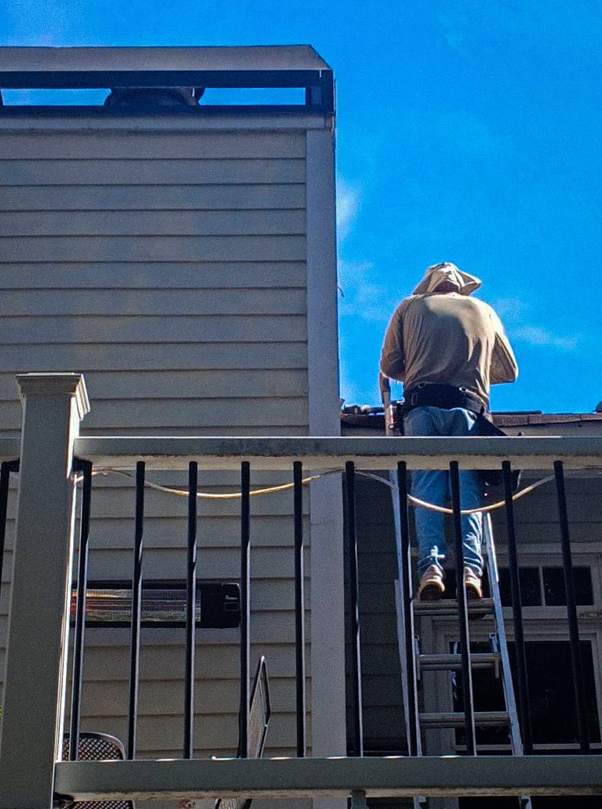 Craig Burton working on a residential painting project for ProFound Painting LLC